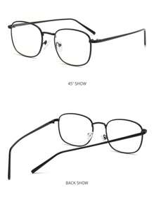 1pc Unisex Geometric Pattern Casual Bohemian Vintage Palace Style Party Cute Sexy Office Street Zinc Alloy Small Frame Fashion Glasses, Versatile Fashion Accessories Suitable For All Occasions - Multicolor - View 3