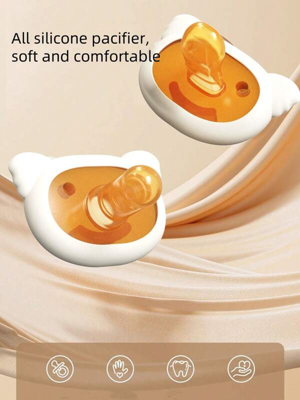 Sucette anti-coliques pour bébé, 100% silicone, convient aux bébés de 0 à 6 mois
