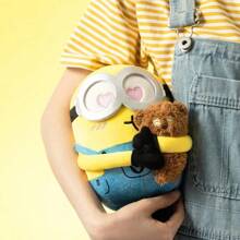 Miniso Bob+Tim系列，8英寸Bob拥抱Tim熊毛绒玩具，7.48*9.84英寸，可爱礼物（1个） - 彩色 - 查看 3