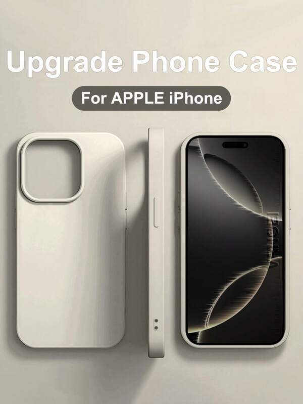 VRNOEI Funda de silicona blanca compatible con iPhone 16 Pro Max, funda de teléfono actualizada compatible con iPhone 15, 11, 12, 13, 14 Pro Max y Plus, funda protectora contra golpes con tapa trasera
