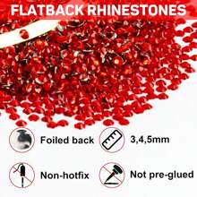 一套 4 袋水钻，尺寸分别为 2 毫米、3 毫米、4 毫米、5 毫米，共计 10,000 颗，配有镐和镊子，不可热修复平底树脂指甲宝石饰物仿水晶钻石用于美甲制作 DIY 美甲用品指甲