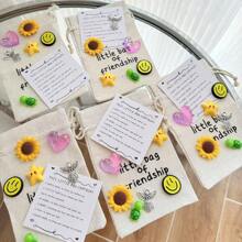 1 Juego de 7 Piezas "Bolsa de Tarjetas de Abrazo de Bolsillo de Amistad" - Regalo inspirador para la mejor amiga y amiga cercana, tarjetas de felicitación alentadoras para aniversarios, a larga distancia - Caras alegres y encantadoras de ángel, maestro, ideal para cumpleaños, Día de la Madre, regalo de Pascua, fiesta de bodas