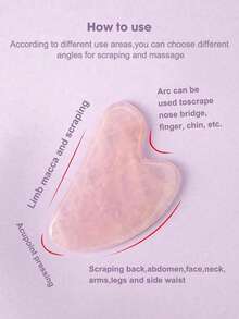 1 pieza Herramienta de masaje facial de Gua Sha de acrílico