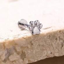 1 pieza Pendiente de aleación de titanio, diseño de garra de oso/gato/perro con rosca interna para la nariz/cartílago, empaquetado en caja individual, diseño elegante y lindo, unisex, versátil, adecuado para fiestas y festivales de música