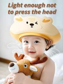 One Piece Cartoon Shampoo Cap Baby Bath Cap Double-Layer Portable And Detachable Folding Shower Cap Enlarged Brim Straight And Not Soft Ear Protection Shampoo Cap Fit The Head Shape Efficient Drainage The Inner Ring Is Soft No Strangulation Socket Design Firm And Not Loose Head Circumference Adjustable Light Enough No Pressure Triple Waterproof Two Ways To Wear Material: TPE+PP - Multicolor - View 2