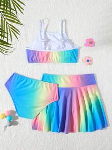 Tween Girl Ombre Print Bikini Set - Multicolor - View 5