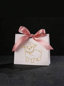 5/10 件优雅绵羊主题开斋节糖果盒，带丝带纸质礼品容器，适合斋月期间的 Kareem，非常适合穆斯林伊斯兰节日宰牲节、派对礼物和家居装饰