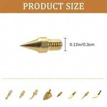 Set de 8 piezas de kit de pirografía y grabado con puntas para letras, hierro de grabado y cubiertas de estampado - material metálico, ideal para manualidades y proyectos de arte DIY, apto para principiantes