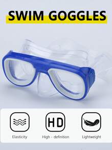 超大潜水面罩，户外运动防雾防水，水上运动，游泳防雾防水硅胶游泳镜，适合游泳训练和休闲，节日礼物 - 彩色 - 查看 11