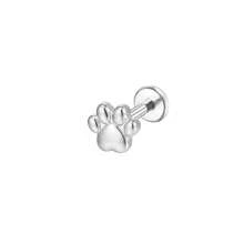 1 pieza Pendiente de aleación de titanio, diseño de garra de oso/gato/perro con rosca interna para la nariz/cartílago, empaquetado en caja individual, diseño elegante y lindo, unisex, versátil, adecuado para fiestas y festivales de música