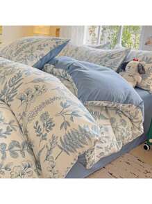 1pc Floral Print Pattern Fresh Ins-Style Soft & Machine Washable Single Duvet Cover, Suitable For Dorm, Bedroom, Hotel Decor, All Seasons - Multicolor - View 6