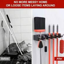 Organizer For Brooms, Keys, Grass, And Wall Mount - Multicolor - View 3