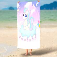 1PC Customized Bath Towels, Customized Picture Beach Towels, Customized Picture Beach Towels, Quick Drying Beach Towels, Ultra-Fine Fiber Beach Towels, Suitable For Boys And Girls, Parents, Families, Gifts,Suggest Uploading Clear Images With A Resolution Exceeding 1000 Pixels. - Multicolor - View 3