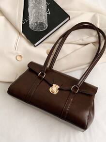 高端品质，小众个性化时尚手提包，最新款女士时尚手提包，复古通勤包，购物礼品，防水，防盗，可扩展，多功能，高级单肩包 - 咖啡棕 - 查看 3