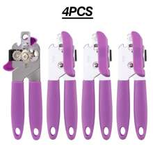 1pc Stainless Steel Can Opener, Manual Tin / Bottle Opener, Milk Powder Can & Foil Lid Opener, Sharp Blade For Easy, Neat Cutting - Multicolor - View 18