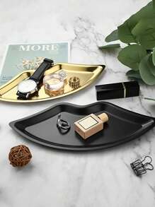 不锈钢唇形珠宝托盘戒指手表项链手链展示托盘化妆品收纳盒桌面装饰品新品 - 彩色 - 查看 6