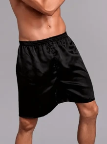 1pc Men's Casual Loose Thin Silk Comfortable Shorts, Summer Homewear Sleepwear - View 6