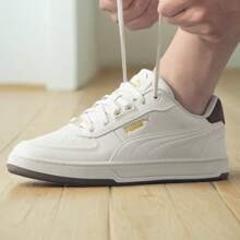 Caven 2.0 Lux: Zapatillas bajas para hombre y mujer, para parejas, calzado deportivo para exterior y calzado casual. - Gris-dorado-marrón café - Ver 5