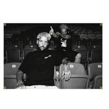 1pc Suicide$ G59 Hip Hop Music Art Meme Flag, Classic Music Banner Tapestry Suitable For Bar, Dorm, Man Cave, Car, Party, Christmas - Multicolor - View 2