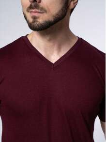 Men T-Shirts - Màu Đỏ Sâu - Xem 6