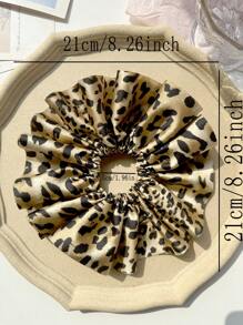 1pc Oversized Leopard Print Elegant & Versatile Hair Scrunchie