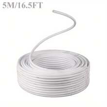 装饰性柔性模压管 - 196.85 英寸 PVC 铝塑，适用于 DIY 派对装饰、生日、校园活动和婚礼道具 - 坚固耐用，可制成各种形状，大型人造装饰花支撑管直径，由耐用塑料制成 - 白色 - 查看 8