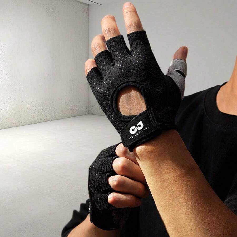 Half Finger Fitness Gloves For Men & Women, Non-Slip Breathable Wrist Support For Weight Lifting, Gym, Cycling, Sport, Gym, Home Exercise, Women's Gym Gloves, Boxing Gloves, Gym Gloves, Gym Gloves, Men's Gym Gloves - Multicolor - View 1