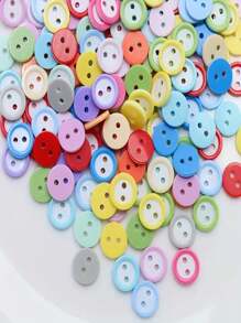 30 Pieces Set Of 2-Hole Circular Resin Sewing Buttons, 11mm, Mixed Color Variety Package, Suitable For Sewing, Cuffs, Shirts, Skirts, Collage And DIY Projects, Clothing Repair And Creative Design, Clothing Buttons