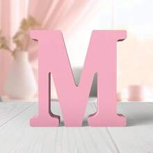 1pc Wooden Decorative Item, Letter Design Home Decor Craft Gifts Birthday Graduation