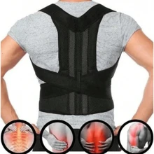 Correttore posturale ComfortFit per uomo e donna - Regolabile, ortopedico traspirante - Supporto senza cuciture per schiena superiore, colonna vertebrale, collo e spalle - Ideale per uso quotidiano, stabilizzazione clavicolare - Promuove una postura sana, previene l'incurvamento degli accessori per palestra Fajas lumbari