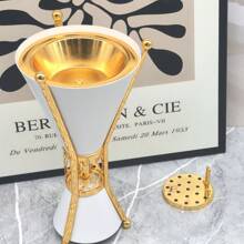 WINON 1 Peça Queimador de Incenso Escultura Bicolor Feita de Ferro, Modelo Novo de 2024 - MABKHARA