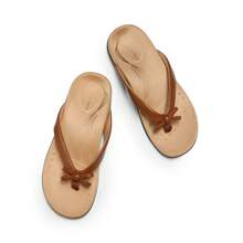 Women's Low Wedge Flip Flops Bow Knot Arch Support Orthopedic Thong Slides Sandals Comfortable Dress Walking Summer Vacation Sandals Shoes - 棕色 - 查看 6