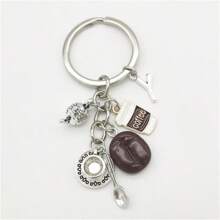 26个字母钥匙扣咖啡豆吊坠咖啡钥匙链休闲钥匙扣创意纪念品礼品汽车饰品包包饰品学院风可爱哥特风Y2K