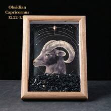 1颗天然能量宝石，十二星座七脉轮相框家居装饰桌面摆件礼品 - 十二星座碎石相框 - 查看 14