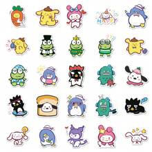 Sanrio 50 Piece Cartoon Cute Freehand Sketching Sanrio Mix Mobile Phone Waterproof Stickers Suitcase Laptop Guitar DIY Stickers