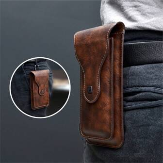 PULOKA Elegante bolsa de cinturón para teléfono de 6.5 pulgadas con protección de doble capa y ranuras para tarjetas de crédito - Perfecta para conveniencia en movimiento para accesorios de senderismo y ciclismo al aire libre