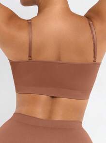 FeelinGirl Bralettes For Women With Support Comfortable Bras No Underwire Seamless Everyday Bras - 棕色 - 查看 4