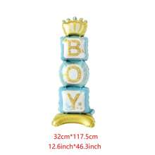 1pc Baby Shower Bear Ball In Ball Balloons Stand Crown Boy Girl Air Balloons Number 1 Balloon Birthday Gender Reveal Party Decorations