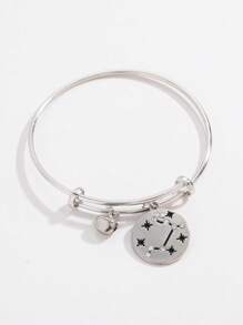 1 Stück modisches Sternzeichen-Scheiben-Armband, minimalistisches Design, geeignet als Geburtstags-/Erinnerungsgeschenk für weibliche Freunde und Familie