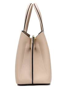 Ladies Multicolor Fashion Joker Beautiful Luxury Small Letters Large Capacity Portable Diagonal Cross-Body Handbag - 卡其色 - 查看 5