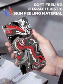 GLANDOTU Compatible With Samsung Redmi PU Faux Leather Mobile Phone Wallet With Motifs Foldable Base Card Slots Sturdy Design Precise Fit Flowers Dragonflies