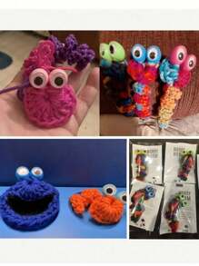 5/10/20/50 件可爱眼手指木偶、眼球环、大眼怪物手指、礼物填充物、糖果袋填充物、生日派对礼物、课堂奖品、皮纳塔填充物、随机颜色、圣诞节、摆动式大眼睛，为派对带来创意乐趣，制作摆动眼手指木偶创意互动游戏戒指套装，适合派对氛围 - 彩色 - 查看 9