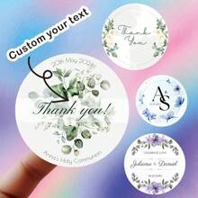 192pcs Custom Self-Adhesive Labels - Personalized Name Stickers For Weddings, Envelopes, Return Address & Celebrations - Round Sealing Tags For Everyday Office Use