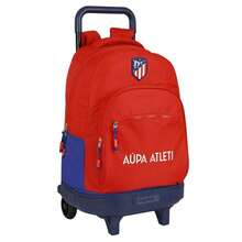 Large Compact Wheeled Backpack, Simple Design, Atlético De Madrid, 33x45x22cm ✅ 24/48h Delivery To Spain (Peninsula) - Atlético De Madrid FC - School Backpacks - Safta - Ref. 612258918