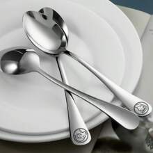 12 Peças Colheres de Sopa de Aço Inoxidável com Desenho de Constelações Zodiacais, 20,5 cm, Reutilizáveis, Aptos para Lava-Louças, Adequados para Reunião Familiar, Festa, Presentes de Feriado, Itens Escolares