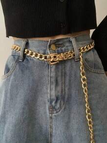 1pc Street-Style Hollow Waist Chain, Versatile - Multicolor - View 8