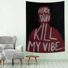 1pc Modern Art Printed Wandtapijt, 1 Stuk Esthetische Wanddecoratie, Ins Stijl, Polyester Wandtapijt, Woondecoratie Voor Woonkamer, Slaapkamer, Kantoor, Slaapzaal, Feest, Rechthoekige Keuken Wandkleed Met Draperend Effect, Wordt Geleverd Met 3 Muurspijkers En 2 Clips