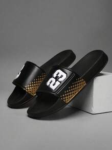 Men's Lightweight Anti-Slip Sandals, Thick Sole, Breathable, Quick-Dry Flip Flops - Suitable For Hotel, Beach, Indoor, Bathroom, Gym. Size 23, Casual Plus-Size Slippers Around $10