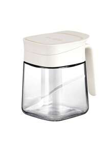 1 件调味罐，厨房香料瓶，调味容器，创意调味瓶，盐和胡椒瓶，带盖调味储存，带勺子的食物储存盒，厨房用品，厨房装饰