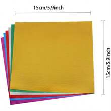 ‌200 fogli di carta pieghevole a forma di prisma arcobaleno | Carta origami da 15 cm² con aspetto a 8 strati per lavoretti natalizi